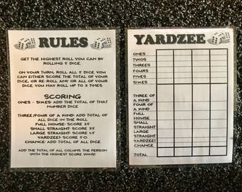 Card recreation tips Etsy image about Free Printable Yardzee Rules identify Card match recommendations Etsy